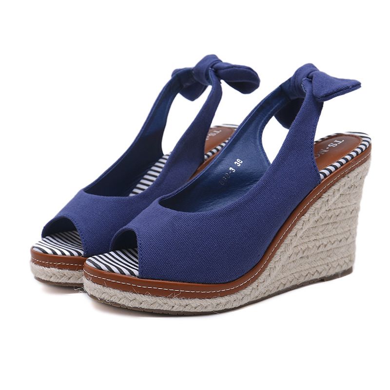 Damesschoenen Lente en Zomer Nieuwe Romeinse Stijl Wedgesleekte Damessandalen Vismond Achterband Damesschoenen Buitenlandse Handel Grote Maat Sandalen Plat_voghion.com