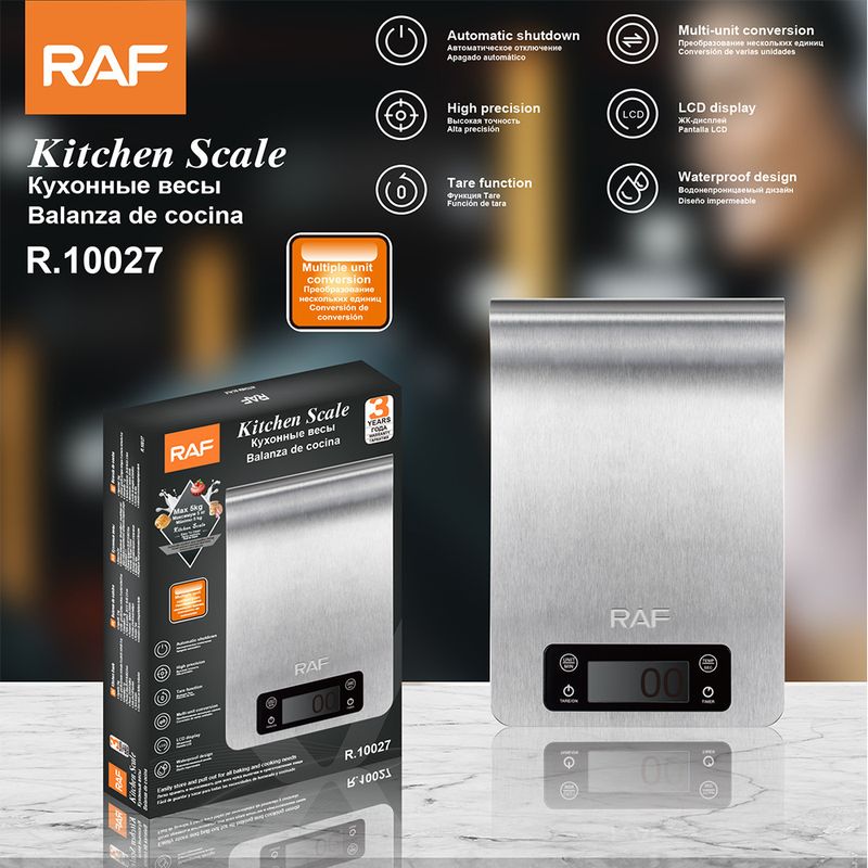 Stainless Steel Flat Scale Can Be Hung Wall-mounted Kitchen Scale Design Touch Screen Irregular High Precision Kitchen Scale_voghion.com