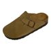 Platform New Shoes Women New Belt Buckle Height Increasing Closed Toe Mules For Outdoor Wear_voghion.com
