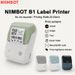 Niimbot B1 Englisches Etikett Tragbarer Handthermodrucker Mini Barcode QR Code Aufkleber Papier Farbrollen Maker Kabel_voghion.com