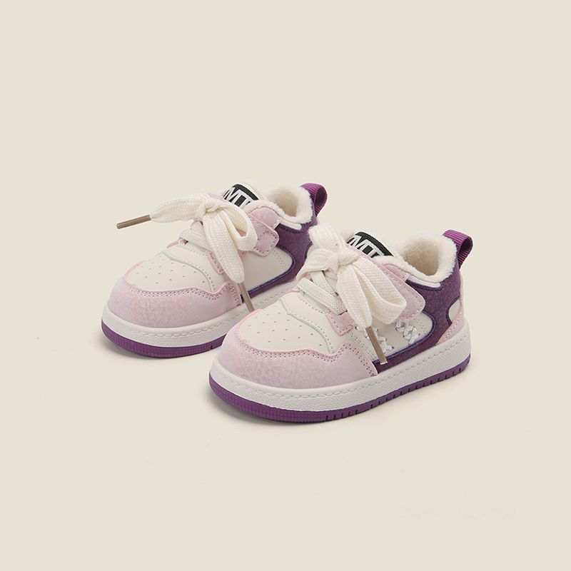 Zapatos para bebés y niños pequeños, zapatos de mesa para bebés, zapatos de algodón informales de Cachemira para invierno, zapatos deportivos a juego para niños_voghion.com