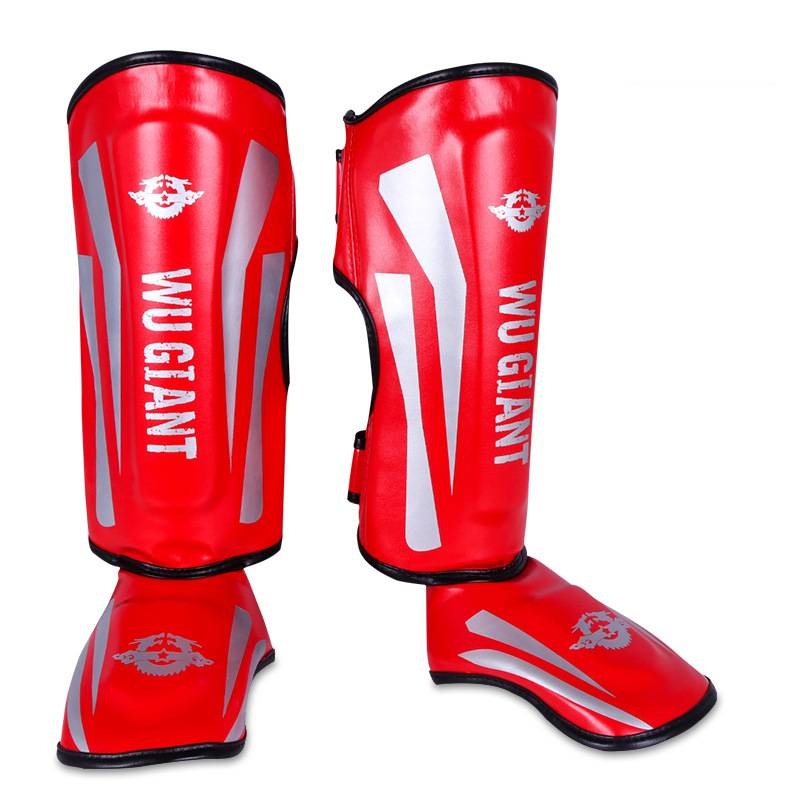 Professional Muay Thai Shin Guards With Instep Protection – High-Density Foam Padding For Kickboxing, MMA, And Martial Arts Training_voghion.com
