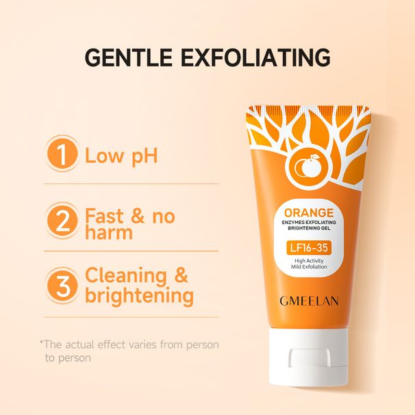 GMEELAN Apelsinenzymer Exfolierande Ljusgörande Gel C-vitamin Blodapelsin Exfolierar Ansiktsskrubb Kroppsskrubb 50G_voghion.com