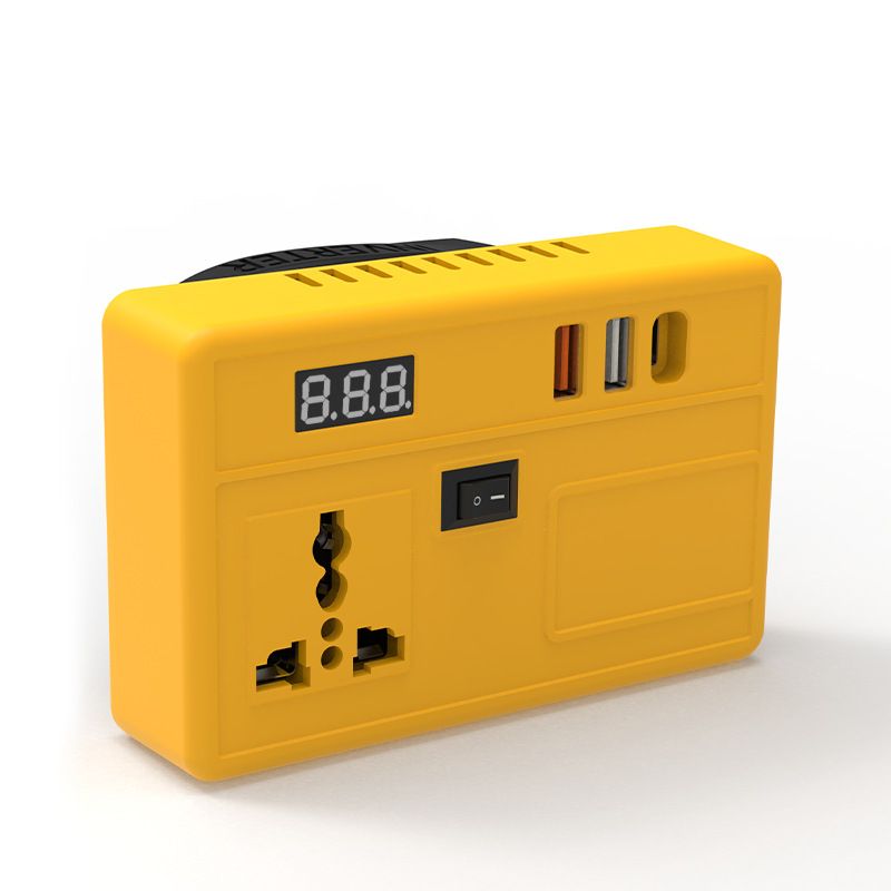 Tragbarer Wechselrichter von 21 V auf 220 V mit Schnellladung, universelle Wechselstromsteckdose für Telefone und kleine Geräte – kompakt und leicht für den Einsatz im Freien_voghion.com