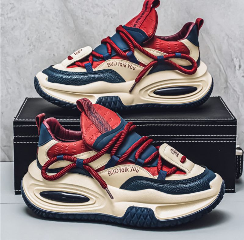 Herenschoenen voor buiten in de lente, slijtvaste dikke zool, trendschoenen voor een toenemende lengte, stijl voor studenten en studenten_voghion.com