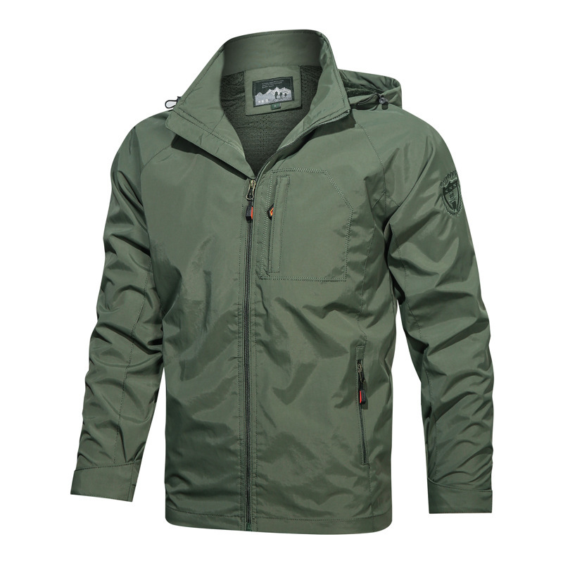 Men's casual hardshell jacket outdoor army jacket quick-drying mountaineering jacket for men_voghion.com