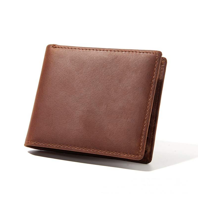 Wallet Men's new first layer cowhide leather vintage men's leather wallet_voghion.com