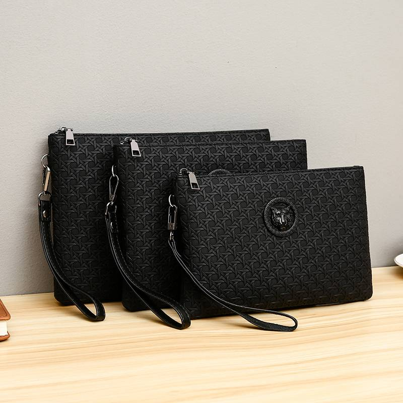 2024 Neue Herrentasche High-End-Mode Einfarbig Minimalistischer Druck Handtrage-Aktentasche_voghion.com