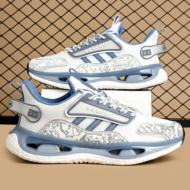 Chaussures de course respirantes pour hommes de grande taille 2024 avec maille pour chaussures de sport décontractées_voghion.com