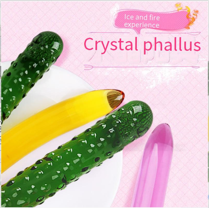 Produits sexuels Série de fruits et légumes en cristal Appareils féminins Produits pour adultes Masturbateur Vaginal et Anal Double usage Résistant au froid et à la chaleur_voghion.com