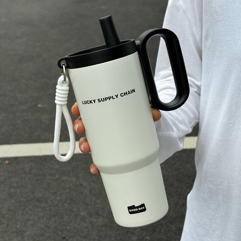 Light Luxury Twilight Insulation Cup Large Capacity Water Cup 316 Stainless Steel Straw Cup Car Ice Cup High-end Cup_voghion.com