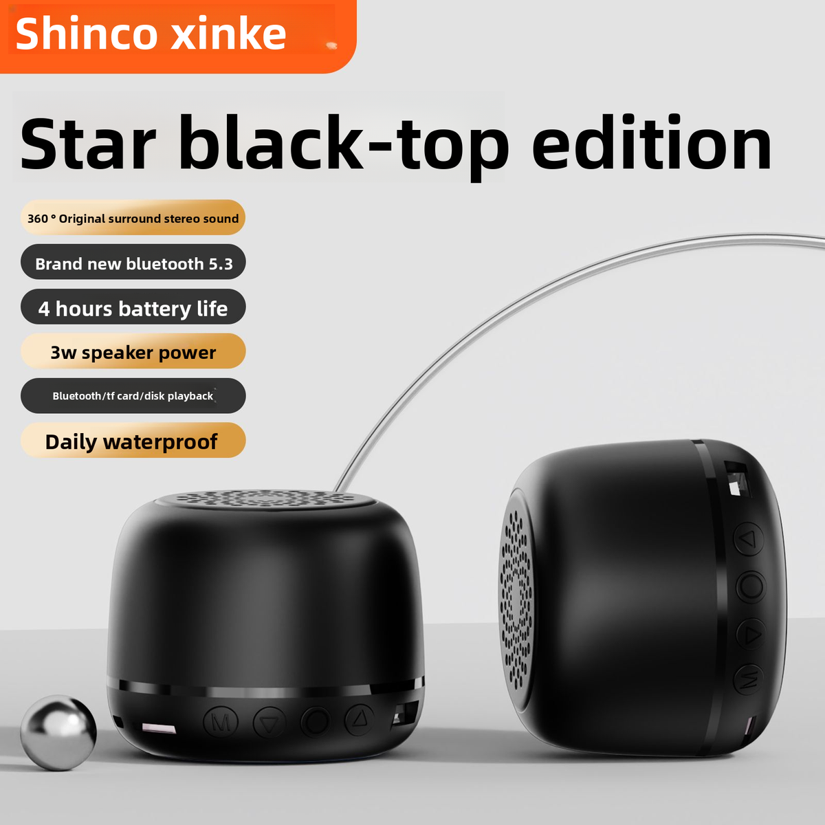 Xinke Macaron Bluetooth Card Slot USB Flash Drive Wireless Speaker High Sound Quality TWS Dual Connection Portable_voghion.com