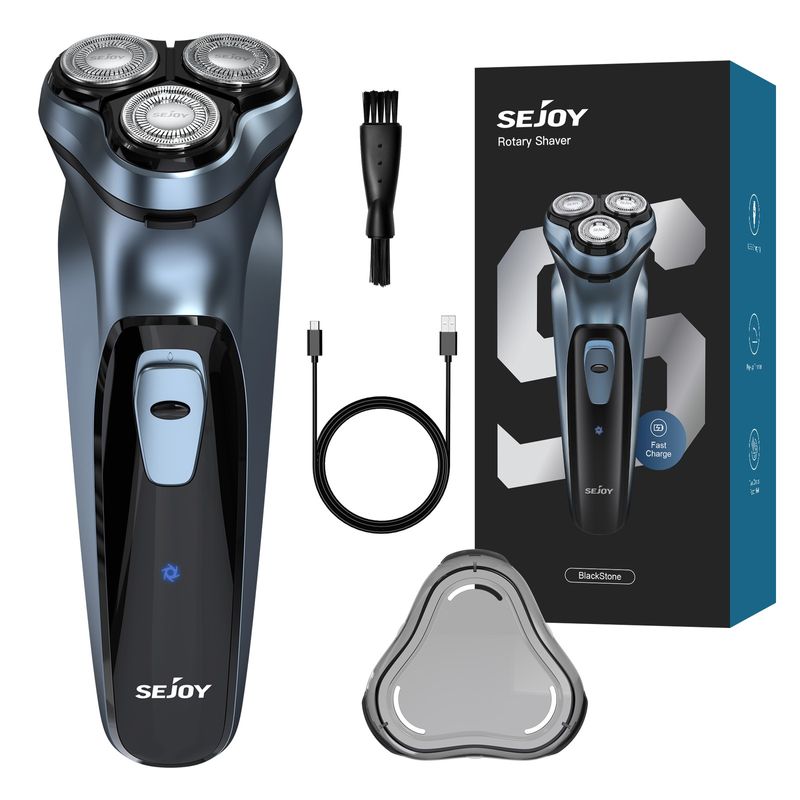 Electric Shaver Mens Razor Rotary Waterproof Pop-Up Trimmer Wet Dry Cordless_voghion.com