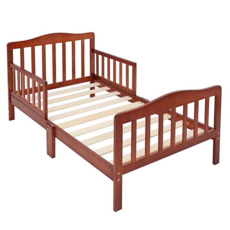 Stylish Wooden Toddler Bed - Durable Construction, Guardrails For Safety, Easy Assembly, Perfect For Kids' Bedroom Furniture_voghion.com