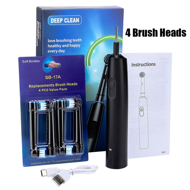 5 Modes Electric Rotary Cleaning Teeth Waterproof Electronic Tooth Brush With Timer USB Rechargeable Toothbrush_voghion.com