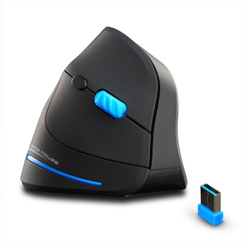 ZELOTES F-35A Vertical Grip Ergonomic Laptop Desktop Wireless Mouse_voghion.com