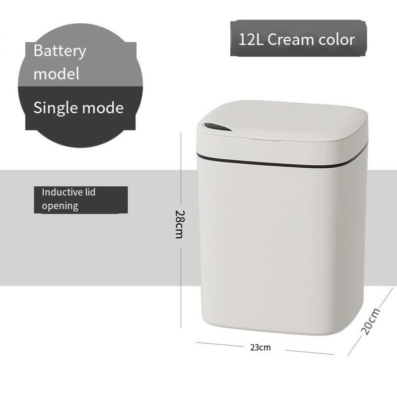 Papelera inteligente de gran valor para el hogar, cocina, baño, gran capacidad, con sensor de apertura automática de tapa._voghion.com