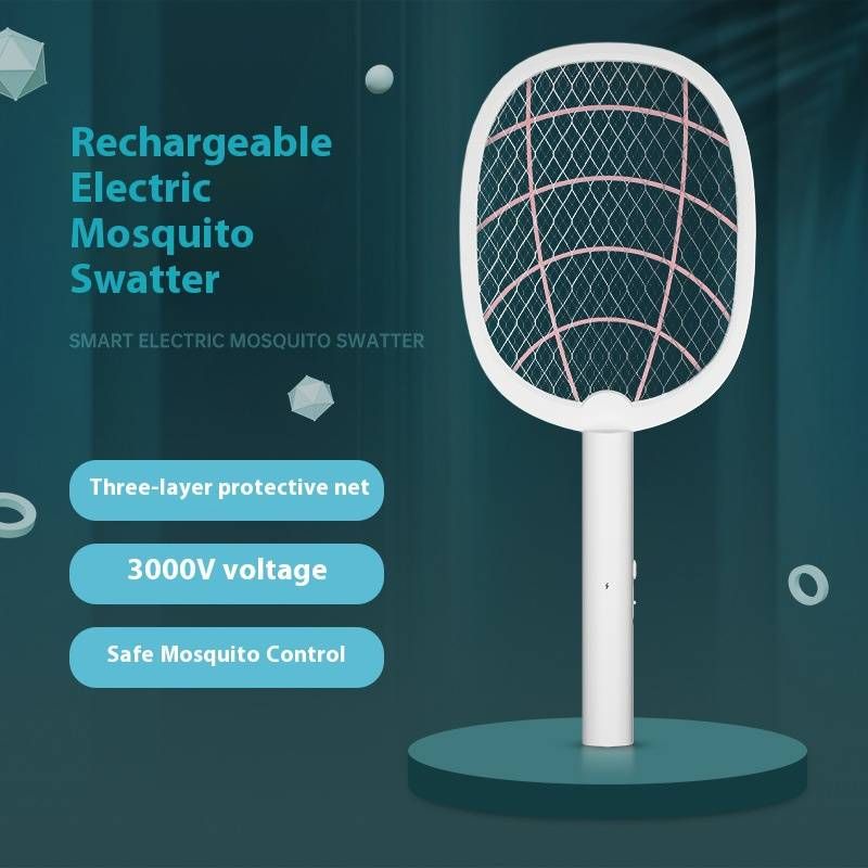 Elektrikli Sivrisinek Kovucu - Şarj Edilebilir ve Duvar Prizi Çift Şarj, Ev Kullanımı İçin 4000V Yüksek Voltajlı Zapper_voghion.com