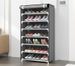 Simple Multi-layer Combination Dustproof Shoe Rack Storage Shoe Cabinet Cloth Shoe Cabinet Steel Frame Fashionable And Creative Dustproof Shoe Rack_voghion.com