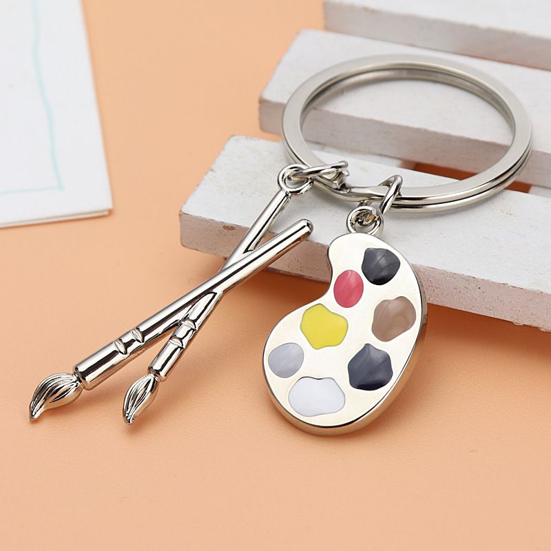 Kreative Palette Malerei Förderung Metall Kleine Geschenk Kunst Student Zeichnung Bord Keychain Anhänger_voghion.com
