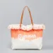 Stylish Magnetic Closure Canvas Tote - Embroidered Fre Shoulder Bag For Beach, Commut & Summer Outs, Free_voghion.com