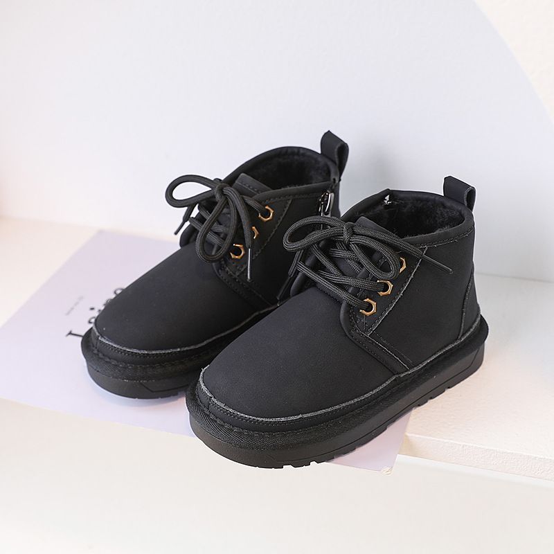 Children's snow winter Korean version minimalist classic children's boots waterproof, non slip warm cotton shoes for_voghion.com