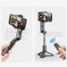 Q09 Handheld Stabilizer Bluetooth Selfie Stick Tripod LED Fill Light VLOG Mobile Phone Pan Tilt Anti Shake Bracket_voghion.com