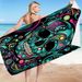 Colored Skeleton Beach Towel, Superfine Fiber Beach Towel, Bath Towel, Versatile Square Towel, Beach Towel_voghion.com