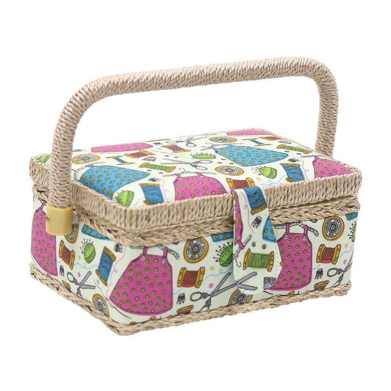 Fabric Household Rose Color Needle and Thread Storage Kit Needle and Thread Basket_voghion.com