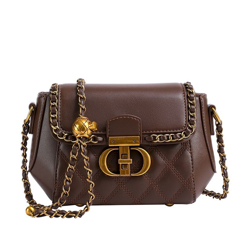 Borsa a mano di alta qualità da donna in autunno e inverno 2024, nuovo design di nicchia, tracolla monospalla da donna, griglia a diamante_voghion.com