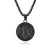 Personalità stile hip hop Bitcoin criptato Collana in acciaio al titanio Bitcoin placcata con moneta in oro K pendente rotondo_voghion.com