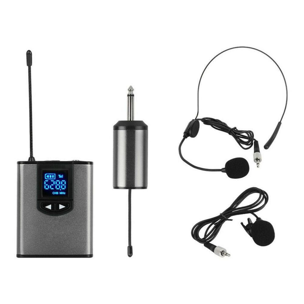 Microfono wireless con cuffia da bavero Mini ricevitore portatile Trasmettitore UHF Professionale per parlare in pubblico Plug And_voghion.com