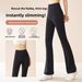 Juyitang Weites Bein, hohe Taille, Hüftlifting, Bauchkontrolle, hochelastisch, nahtlos, schlankmachende Yoga-Schlaghose_voghion.com