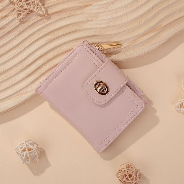 Japāņu vienkāršs modes rāvējslēdzēja mazs daudzfunkcionāls studentu īss divkārši salokāms dāmu monētu maciņš_voghion.com