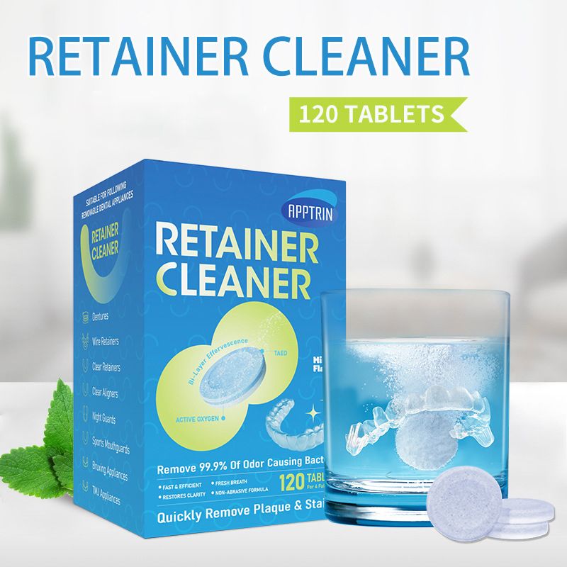 Denture braces tablets, orthodontic cleaning and care teeth effervescent tablets 120_voghion.com