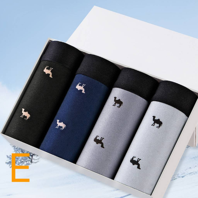 4PCS Boxer shorts large size seamless cotton file men's boxer shorts summer thin section siza L-4XL_voghion.com