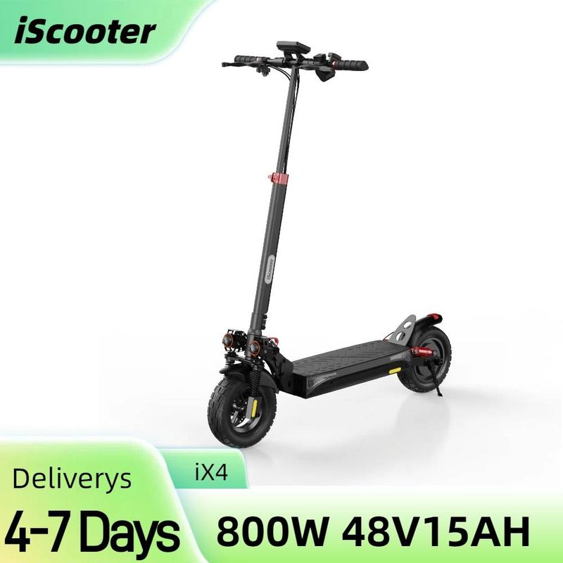 ISCOOTER IX4 10" Off-Road Electric Scooter With APP Control 800W Motor 48V 15Ah Battery_voghion.com