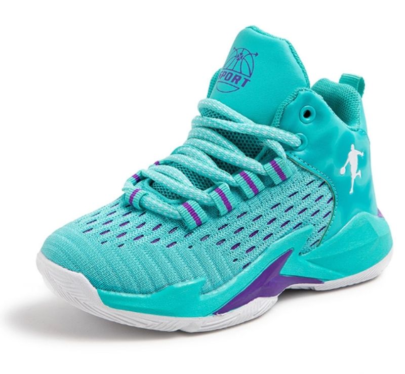 Kids' High-Top Basketball Shoes - Breathable Mesh Sports Sneakers For Boys (Ages 6-12)_voghion.com
