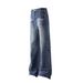 Men's Clothing High Street Baggy Men And Women Flower Embroidery Cat Whisker Straight Drape Jeans Neutral Loose Wide Leg_voghion.com