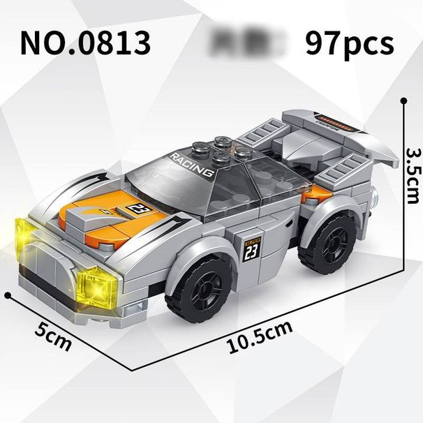 Medium Racing Car Multiple Color Options Lego Building Block Toys, Cartoon Racing Car Assembly Engineering Car Toys Puzzle Model Holiday Gift Choice_voghion.com