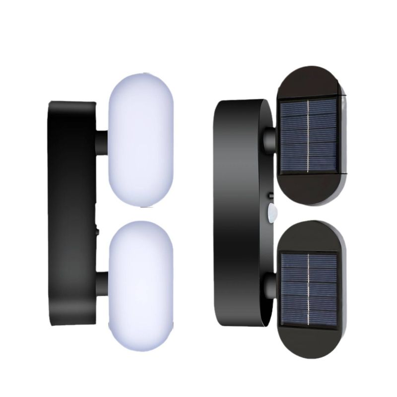 10W Solar Wall Light, White LED Outdoor Sconce For Garden & Villa – Adjustable Brightness, ABS Housing Dusk-to-Dawn Sensor_voghion.com