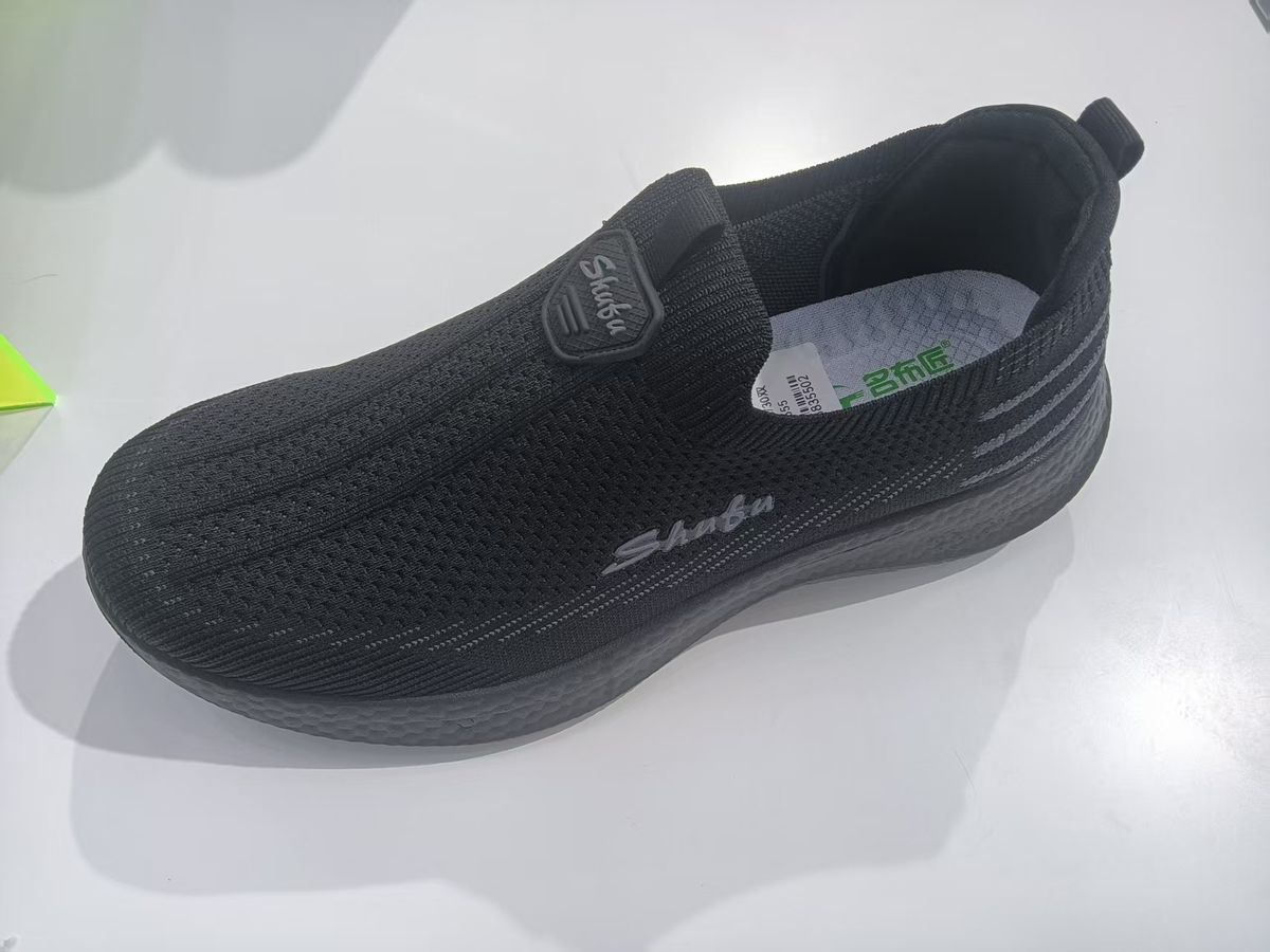 Men's Canvas Running Cloth Shoes JIND 16809 Black Choose Size And Tell Seller_voghion.com