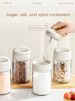 und Salzbehälter-Set, Gewürzgläser aus Glas mit Löffel, 250 ml Zuckerdose, zur Aufbewahrung von Zucker, Salz,_voghion.com