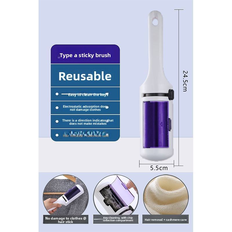 Dust Absorption Clothes Lint Roller Sofa Household Dry Cleaning Tool Hair Removal Brush_voghion.com