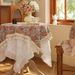Vintage Floral Rectangular Tablecloth – Polyester Bohemian Table Cover For Dining, Picnic, Photo Backdrop (Multiple Sizes)_voghion.com