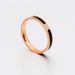 Fashionable And Simple Rose Gold Two-Stone Diamond-Inlaid Titanium Steel Ring For Couples_voghion.com