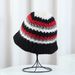 Autumn Winter Color Block Retro Versatile For Women Warm Ear Protection Face Slimming Knitted Bucket Hat Wholesale_voghion.com