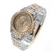 Orologio unisex al quarzo con diamanti - Orologio alla moda impermeabile con cassa in acciaio inossidabile_voghion.com