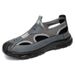Men's Summer Sandals Large Size Breathable Non-Smelly Casual Hollow Mesh Dad Single Shoes_voghion.com