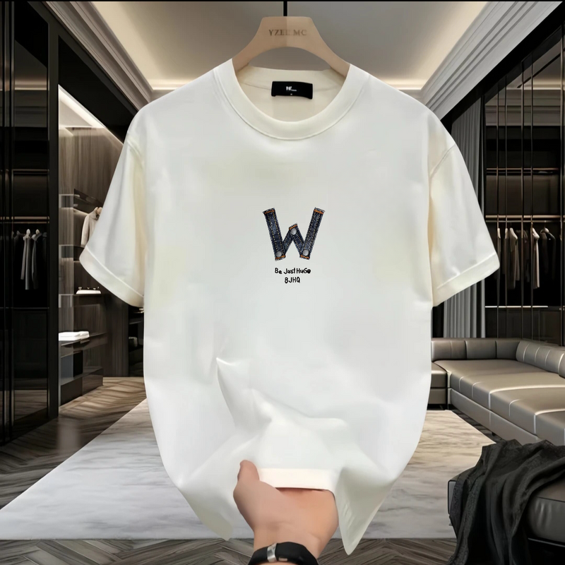 T-shirt à manches courtes 100 % coton pour homme et femme, pull ample d'été 2025_voghion.com
